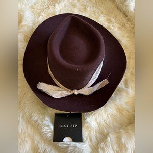 GIGI PIP Zephyr Rancher Hat In Dark Chocolate Brown NWT